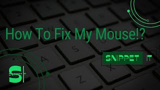 How To Fix My Mouse  Multiple Solutions [upl. by Aihtibat822]