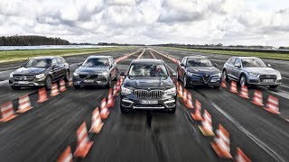 Alfa Romeo Stelvio vs Audi Q5 vs Mercedes GLC vs Volvo XC60 vs BMW X3 [upl. by Duwe400]