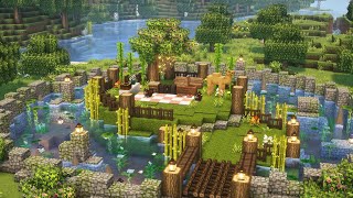 Minecraft 🌿✨ Aesthetic Axolotl Pond Tutorial  Mizunos 16 Craft Resource Pack [upl. by Atsylac]