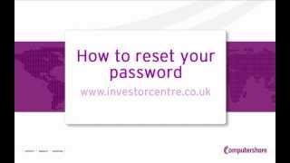 Investor Centre UK  How to reset your forgotten password [upl. by Nimrahc791]