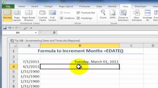 Use Excels AutoFill Options and Formulas to Increment Series of Dates [upl. by Nikolaus]