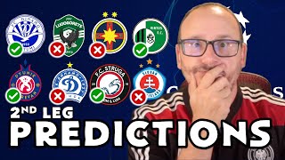 202425 Champions League Qualifying 1st Round  2nd Leg Predictions [upl. by Esilana118]