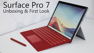 Surface Pro 7  Unboxing Setup and First Look [upl. by Enaelem]