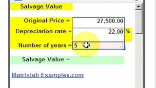 Salvage Value Calculation [upl. by Anyer]