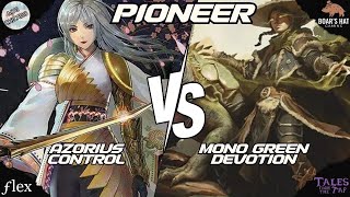 Azorius Control VS Mono Green Devotion MTG Pioneer [upl. by Aneeled]