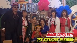 LAHAT NAKA COSPLAY  1ST BIRTHDAY NG AKING APO SI BABY RABBI [upl. by Eenhpad]