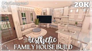 20K BLOXBURG AESTHETIC FAMILY HOUSE BUILD NO GAMEPASS [upl. by Winshell]