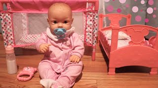 Baby Doll amp Kids Play Baby Dolls Morning Routine amp Stroller Walk [upl. by Eatnoj564]