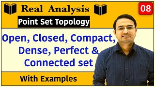 Open Set Closed Set Compact Set Dense Set Perfect Set Connected Set Real Analysis Topology8 [upl. by Billye]