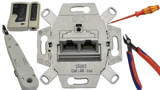 Netzwerkdose UAEDose anschließen patchen  RJ45  LANDose [upl. by Arobed]