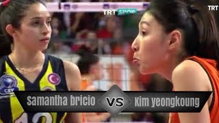 김연경 Kim Yeonkoung  Samantha bricio Fenerbahce vs eczacibasi vitra [upl. by Odlonra]