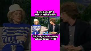 BetteDavis epic Troll Of martinshort on thetonightshow funny hilarious comedy funnyvideo [upl. by Ahsatin]