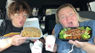 Crystal and Tammy eat Chinese food in California [upl. by Villada]