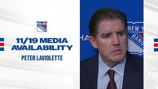 NYR at VAN Peter Laviolette Postgame Media Availability  Nov 19 2024 [upl. by Medorra]