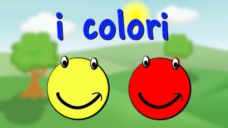 I colori in italiano per bambini  Impara litaliano  Aprenda italiano [upl. by Anhej]