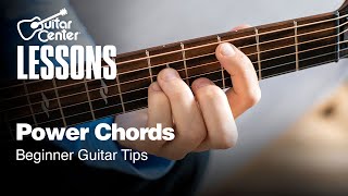 How to Play Power Chords G C D  Beginner Guitar Tips [upl. by Sidoney]