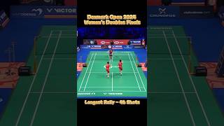 Longest Rally 46 Shots  IwanagaNakanishi vs LiuTan DenmarkOpen2024 bwfworldtour final [upl. by Ecarg]