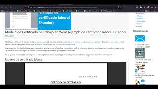 Modelo de Certificado de Trabajo en Word – Ejemplo [upl. by Jeana]