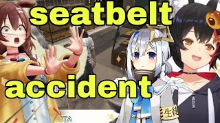 Ookami Mio Burst Out Laughing When Kanata Brought Up Korone Seatbelt Accident  GTA V HololiveSub [upl. by Perretta]