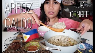 ARROZ CALDO 🌱 Vegan Filipino Food Mukbang amp Recipe [upl. by Sheree]