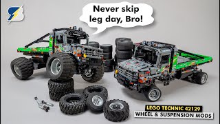 Initial mods of the LEGO Technic 42129 Zetros  wheels suspension body parts amp a potential problem [upl. by Naro]