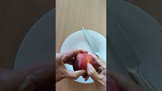 Slicing Nectarine healthy nature food fruit shorts [upl. by Talie]