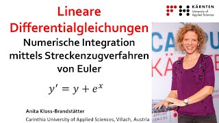 Numerische Integration einer Differentialgleichung 1 Ordnung mit dem Streckenzugverfahren von Euler [upl. by Ttik]