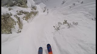 Triple Black Diamond Insane Ski Run Vail Colorado Back Bowls of Vail [upl. by Orbadiah]