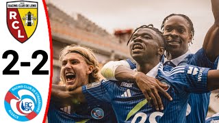 Strasbourg vs Lens 22 All Goals and Extended Highlights [upl. by Vonny]