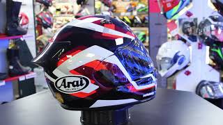 Arai Quantic Snake Motorcycle Helmet Red [upl. by Ettedranreb]