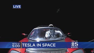 Spectacular Space X Launch Sends Tesla Roadster Into Orbit [upl. by Erina]