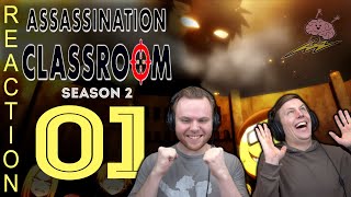 SOS Bros React  Assassination Classroom Season 2 Episode 1  Attack on 3E [upl. by Ahsym]