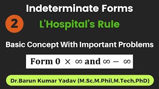 Indeterminate forms  LHospitals rule  part 2  barunmaths lhospitalrule [upl. by Eelirem]