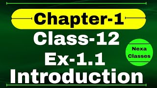 Introduction Chapter1  Relation amp Function  Class 12 Math Chapter1  Chapter1 Class12 Nexa Classes [upl. by Aelc]