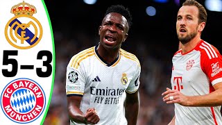 Real Madrid vs Bayern Munich 53  All Goals and Highlights  2024 🔥 VINI JR [upl. by Pruchno]