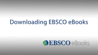 Downloading EBSCO eBooks  Tutorial [upl. by Ainak]