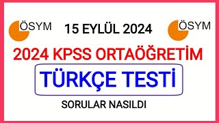 2024 KPSS ORTAÖĞRETİM SORU VE CEVAPLAR NASIL TÜRKÇE PARAGRAF DİL BİLGİSİ VE SÖZEL MANTIK SORULARI ✅ [upl. by Burnside127]