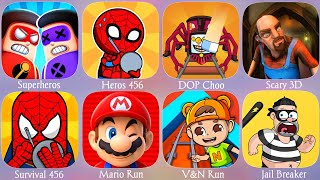 Scary Stranger 3DSuperherosSuperheros 456DOP Choo ChooSurvival 456Valid amp Niki RunMario Run [upl. by Clynes960]