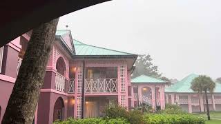 Heavy rain and heavy blustery winds at Disneys Caribbean beach resort this morning 05082024 [upl. by Cassondra857]