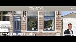 Te koop Rustenburgerlaan 89 Haarlem  Hoekstra en van Eck Makelaars  Méér Makelaar [upl. by Block]