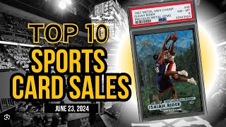 Top 10 SPORTS CARD SALES from June 23 2024 [upl. by Linsk]