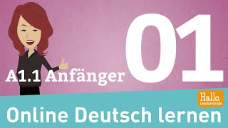 Online Deutsch lernen  A11 Anfänger  sich vorstellen  das Alphabet  die Zahlen  Aussprache [upl. by Francisco759]