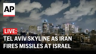 LIVE Tel Aviv skyline after Iran fired missiles at Israel [upl. by Ajnat]