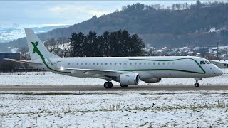 Embraer Lineage 1000 Landing in Bern Switzerland [upl. by Atlas123]