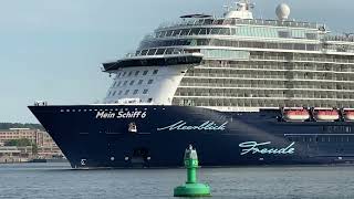 MEIN SCHIFF 6 verlässt Kiel am 14062021 [upl. by Ivo]