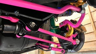 22  Subaru Sti WR1  powder coated rear arms amp subframe  it’s Done [upl. by Euqinemod]