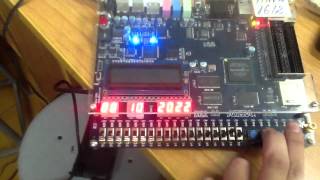 digital clock by verilog code on fpga de2 kit [upl. by Draner]