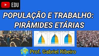 População e trabalho Pirâmides etárias  7° Ano  Aula de geografia [upl. by Peter]