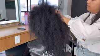 CABELO MAIS DIFÍCIL QUE JÁ ALISEI  PROGRESSIVA EM UM CABELO AFRO MUITO CHEIO [upl. by Hendren]