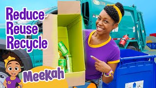 Reduce Reuse Recycle  Educational Videos for Kids  Blippi and Meekah Kids TV [upl. by Notffilc85]